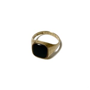 [SPECIAL] Early 1900’s “UK VINTAGE” 9K GOLD × BLACK ONYX RING (22号)