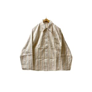[DEADSTOCK] 40-50’s ”FRENCH ARMY / HM” STRIPE SHIRTS JKT