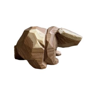 “木彫りのクマ” HAIGUMA 2-TONE made in HOKKAIDO (エンジュ)